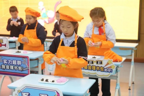 勞動技能大賽比賽現(xiàn)場。禮嘉實(shí)驗(yàn)小學(xué)供圖