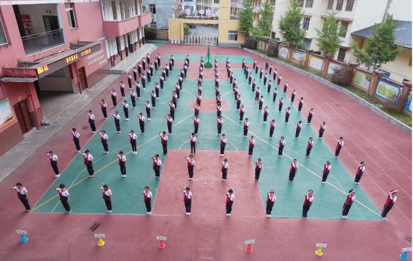 學(xué)校一角。城口縣明中鄉(xiāng)中心小學(xué)供圖