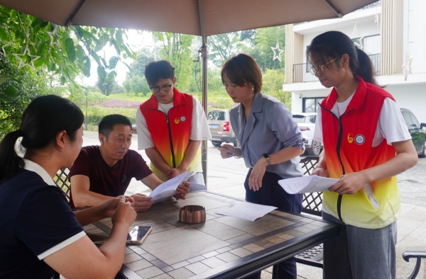 學(xué)生實(shí)地調(diào)研。重慶財(cái)經(jīng)學(xué)院供圖