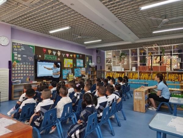 學(xué)監(jiān)督導(dǎo)。合川區(qū)新華幼兒園供圖