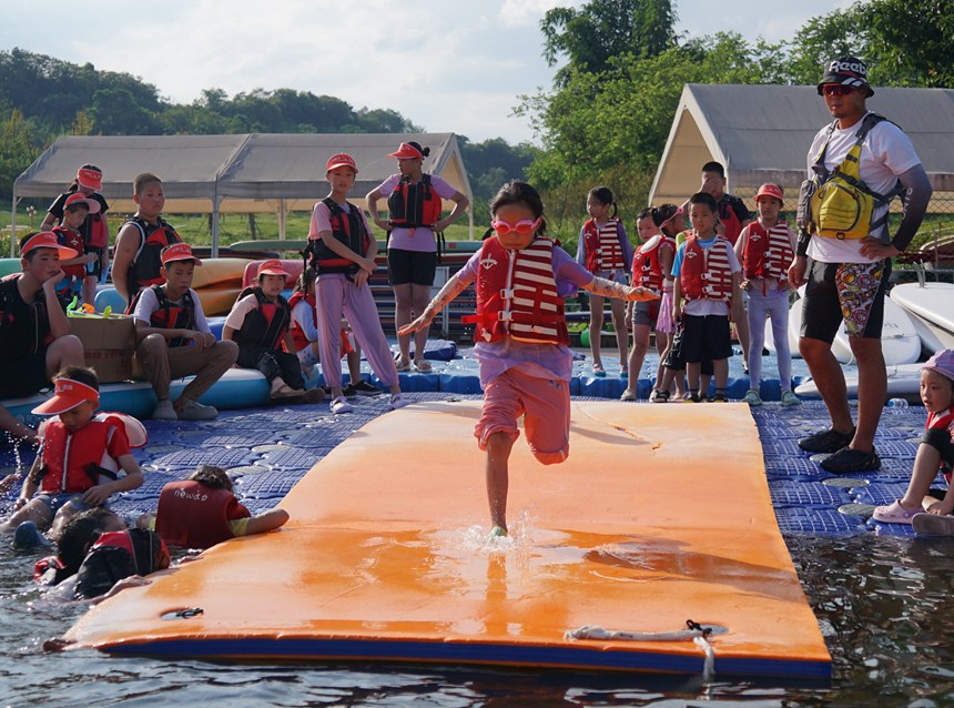 活動現(xiàn)場。渝北區(qū)青少年活動中心供圖