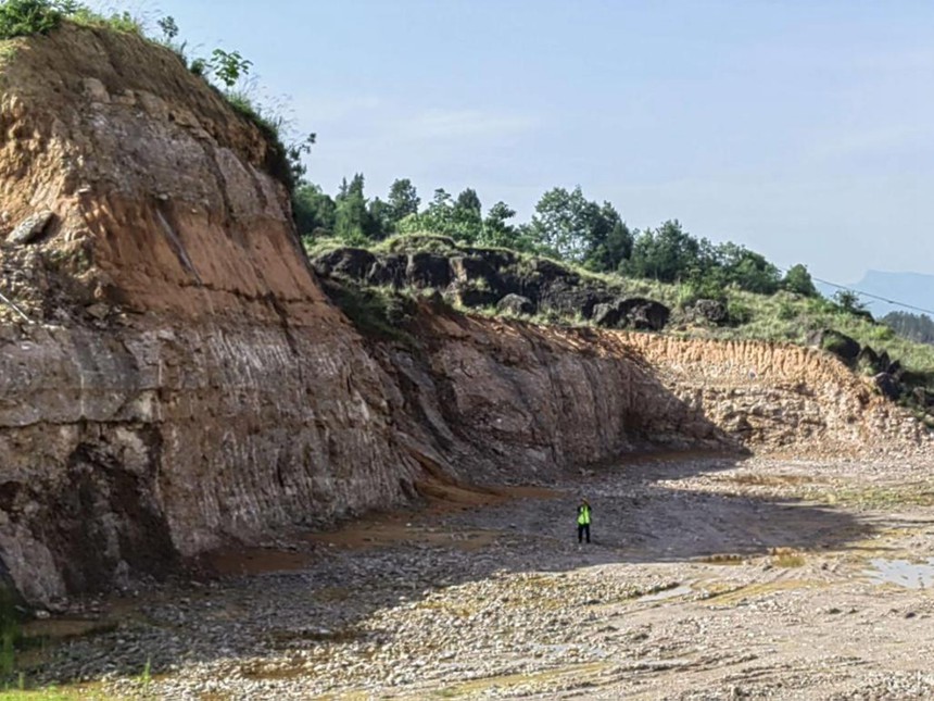 黔江正陽組典型地層剖面。重慶市規(guī)劃和自然資源局供圖
