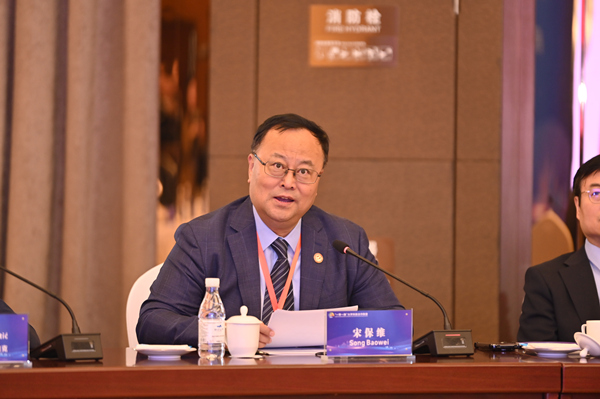 中國工程院院士、西北工業(yè)大學(xué)校長宋保維發(fā)言。鄒樂攝