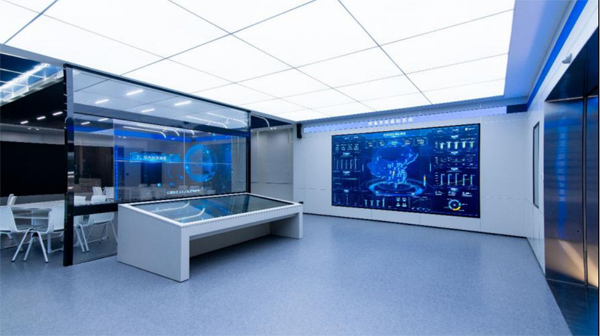智慧校園指揮中心內(nèi)景。學(xué)校供圖