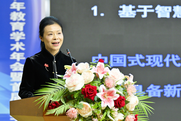 賴天利作交流發(fā)言。大渡口幼兒園供圖