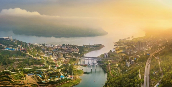 藺市美景。藺市街道供圖