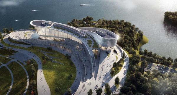 萬州區(qū)北濱公園科技館效果圖。萬州區(qū)住房城鄉(xiāng)建委供圖
