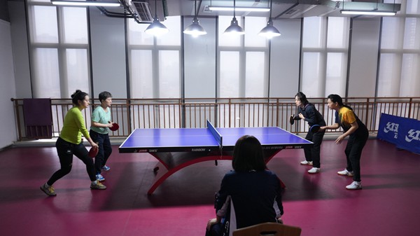 女雙比賽。攝/薛傳真