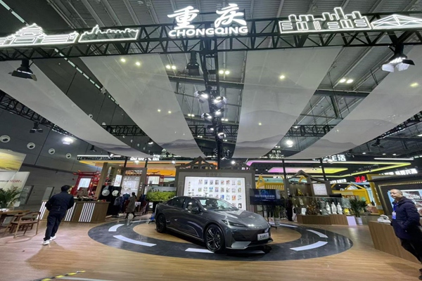 “巴渝智工”亮相重慶展廳。重慶高新區(qū)供圖