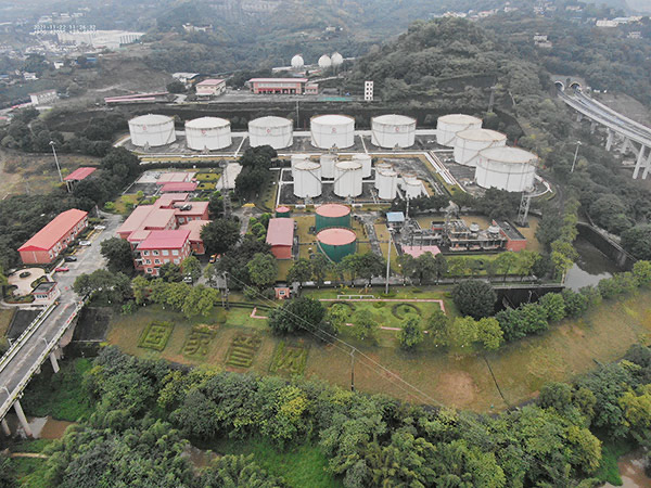 中貴天然氣管道江津輸氣站站場(chǎng)全景圖。西南管道供圖