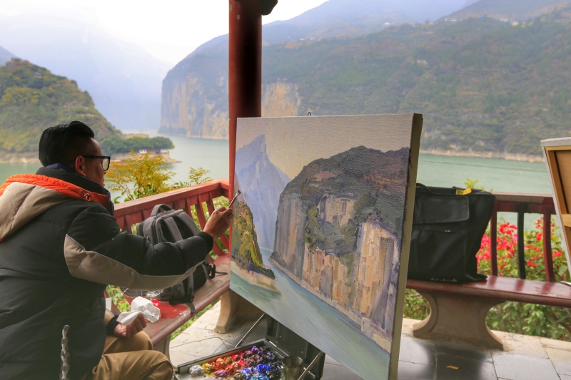 2024長江流域美術(shù)名家走進(jìn)奉節(jié)。重慶市美協(xié)供圖