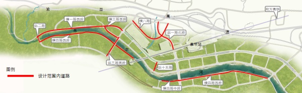 優(yōu)化后的城西新興產(chǎn)業(yè)集聚區(qū)路網(wǎng)平面圖。重慶設(shè)計集團(tuán)有限公司市政設(shè)計研究院供圖