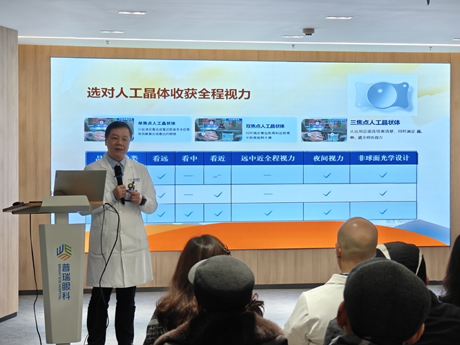 張朝軍分享課題。重慶普瑞眼科醫(yī)院供圖