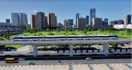 市郊鐵路璧山至銅梁線。重慶市住房和城鄉(xiāng)建設(shè)委員會供圖