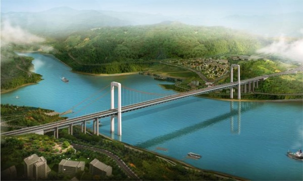 重慶郭家沱長(zhǎng)江大橋。重慶設(shè)計(jì)集團(tuán)有限公司市政設(shè)計(jì)研究院供圖