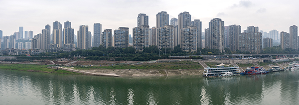 “兩江四岸”治理提升嘉濱路化龍橋段。市住房城鄉(xiāng)建委供圖