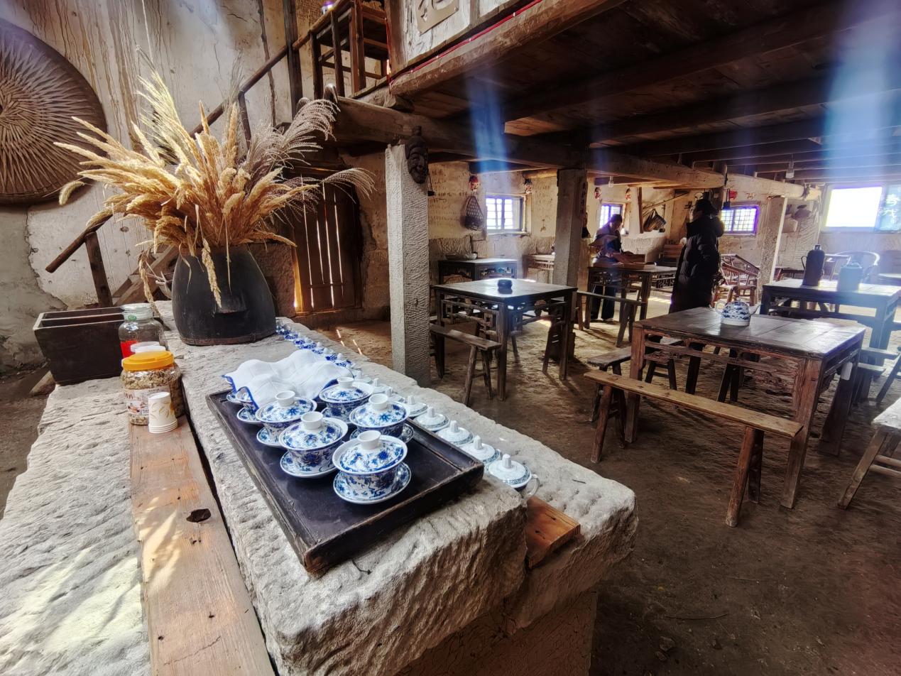 中壩石頭茶館。姚於攝