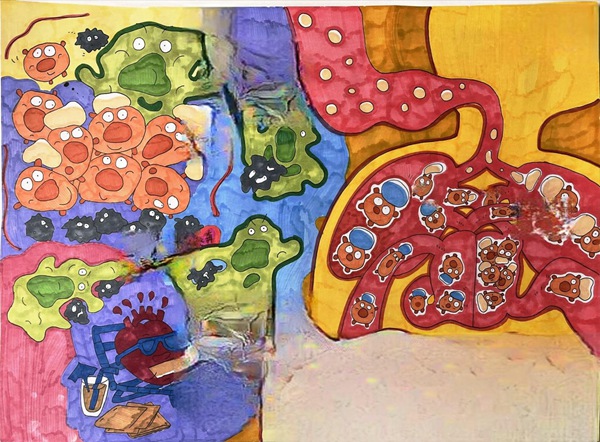 青少年的繪畫(huà)作品。主辦方供圖