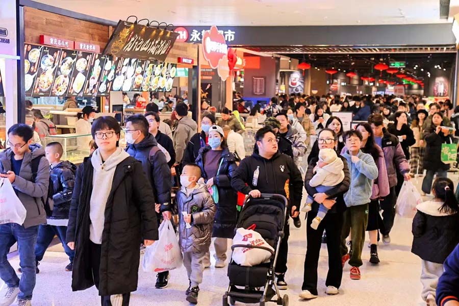 商圈人氣旺。渝北發(fā)布