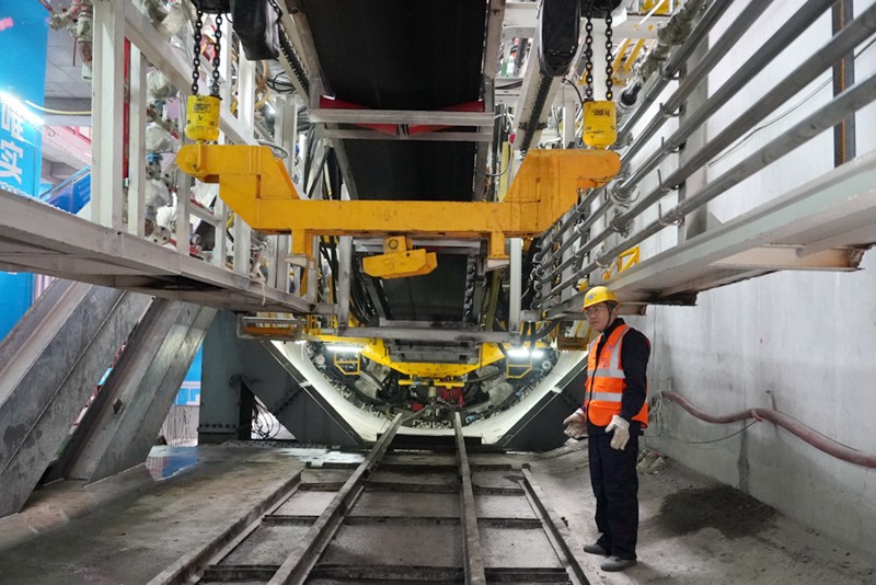 施工現(xiàn)場。重慶軌道集團供圖