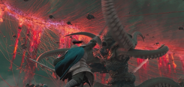 電影《哪吒2》陳塘關(guān)大戰(zhàn)畫面截圖。受訪者供圖