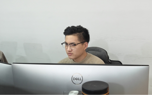 工作中的孫毅遠(yuǎn)。受訪者供圖