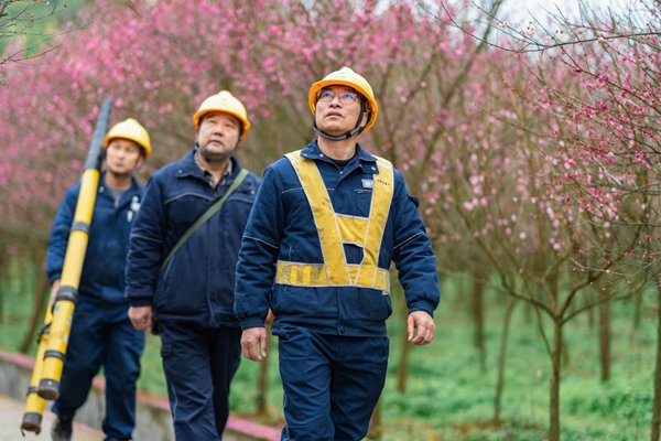 電力員工開展園區(qū)線路巡檢。國網(wǎng)重慶永川供電公司供圖