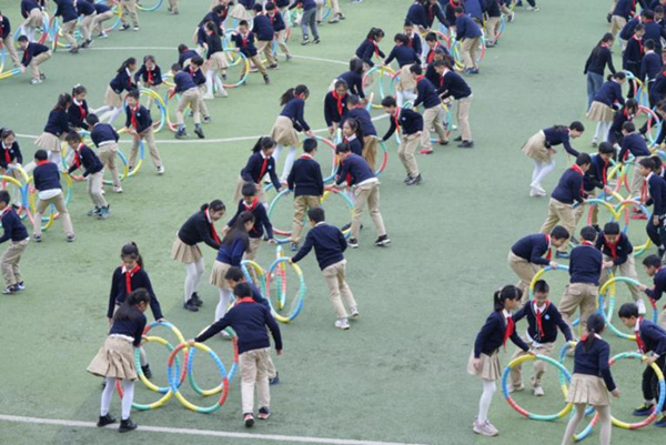 大課間趣味運(yùn)動(dòng)。金山學(xué)校教育集團(tuán)供圖