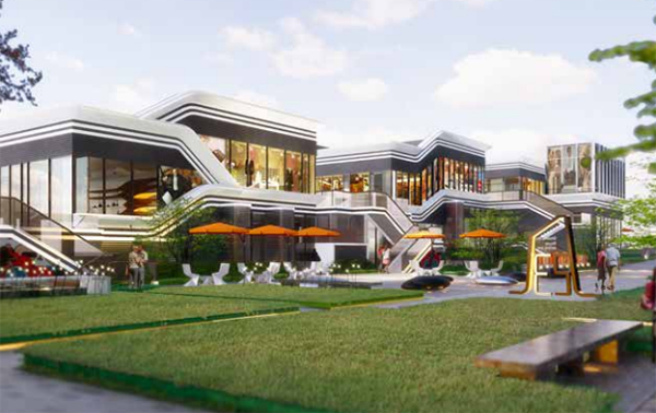 23街區(qū)商業(yè)效果圖非交付標(biāo)準(zhǔn)。中國綠發(fā)供圖