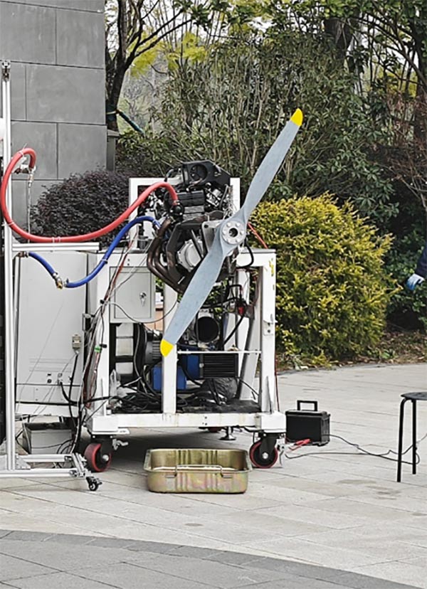 50KW無人機(jī)動力系統(tǒng)（帶槳）。兩江協(xié)同創(chuàng)新區(qū)供圖