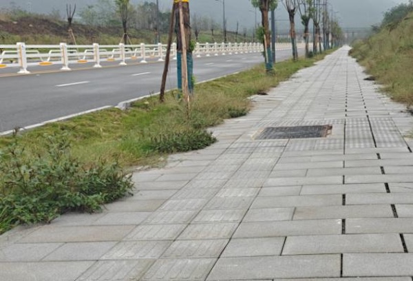 重慶高新區(qū)濱河路南段透水鋪裝。重慶市住房城鄉(xiāng)建委供圖