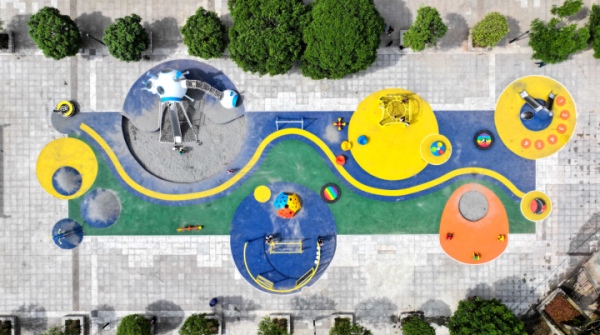 永新鎮(zhèn)富家社區(qū)新修建的口袋公園。綦江區(qū)委宣傳部供圖