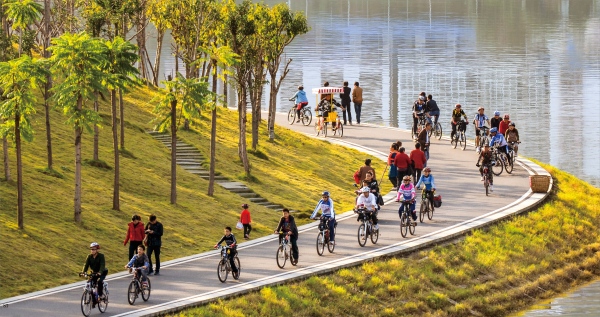 漢豐湖休閑馬道。開州區(qū)委宣傳部供圖