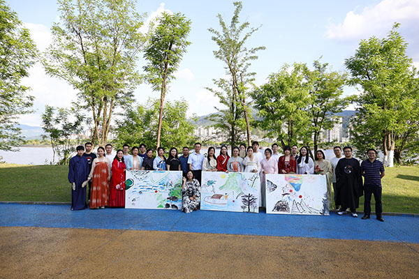 干警借助“帥鄉(xiāng)法韻”平臺組織開展傳統(tǒng)文化活動。開州區(qū)人民法院供圖