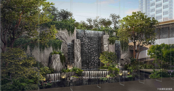 下沉庭院景觀意境圖。招商蛇口重慶公司供圖