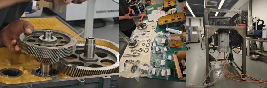 超高速機械齒輪增速器驗收現(xiàn)場。兩江協(xié)同創(chuàng)新區(qū)供圖