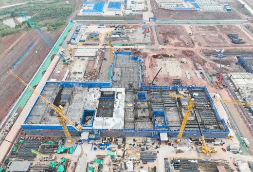 潼南戰(zhàn)新產(chǎn)業(yè)合作示范園區(qū)施工現(xiàn)場。重慶設(shè)計集團有限公司市政設(shè)計研究院供圖