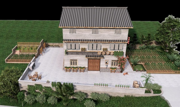 西永街道香蕉園村“香村藝境?巴蜀美麗庭院示范片”農(nóng)房提示效果圖。西永街道供圖