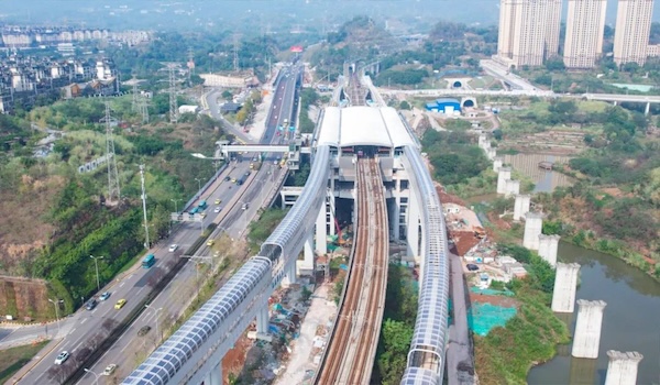 軌道交通6號(hào)線東站段。重慶交通開投集團(tuán)軌道運(yùn)營公司供圖