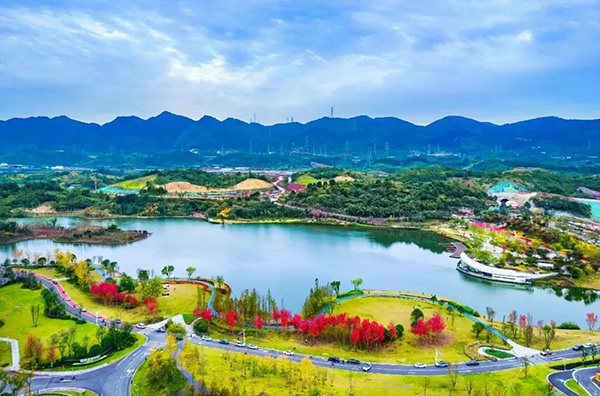 明月湖美景。兩江協(xié)同創(chuàng)新區(qū)供圖