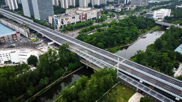 即將通車的茶惠大道（一標(biāo)段）。中建三局橋梁事業(yè)部供圖