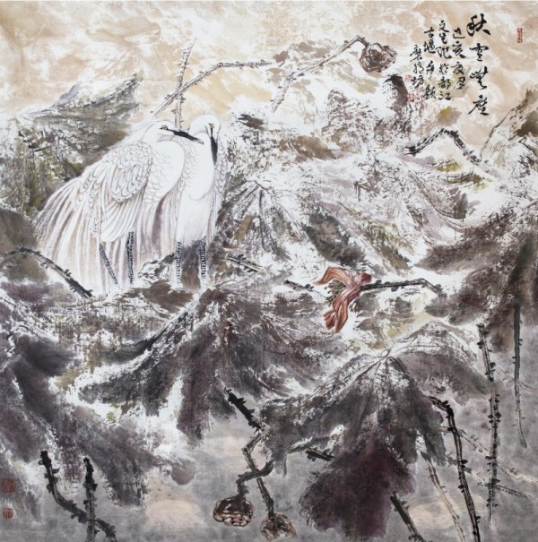 李文生作品《秋雪無(wú)塵》。大足區(qū)融媒體中心供圖