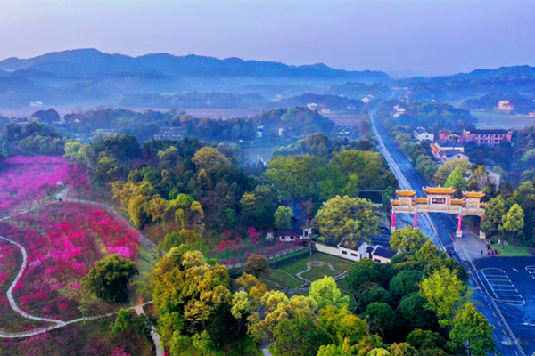 桃源縣桃花源。桃源縣融媒體中心供圖