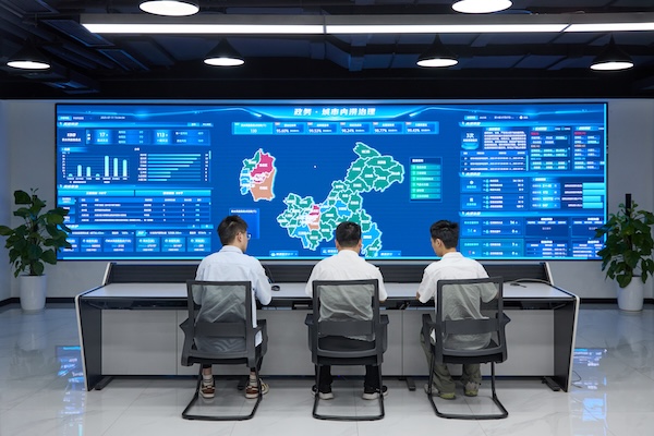 城市內(nèi)澇治理數(shù)字化應用。重慶市住房城鄉(xiāng)建委供圖