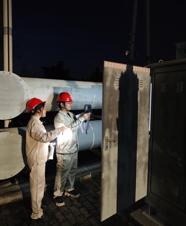 電力員工對電網(wǎng)設(shè)備進(jìn)行巡檢。國網(wǎng)重慶永川供電公司供圖