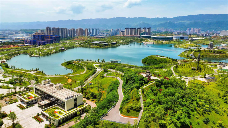 三合湖濕地公園。墊江縣融媒體中心供圖 第1眼TV-華龍網(wǎng)發(fā)