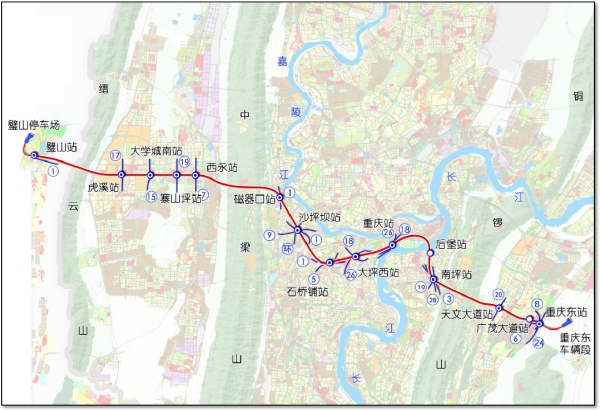 重慶軌道交通27號(hào)線。重慶設(shè)計(jì)集團(tuán)有限公司市政設(shè)計(jì)研究院供圖