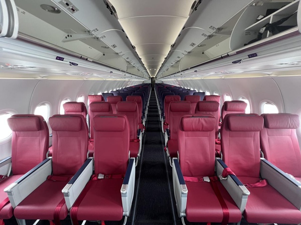 西部航空A319neo新飛機(jī)客艙。西部航空供圖