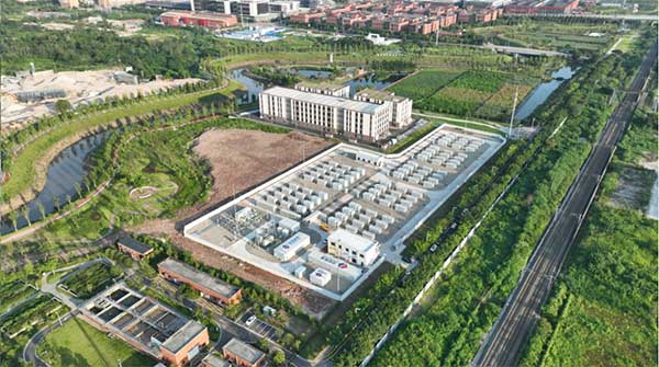 西部（重慶）科學(xué)城智慧儲(chǔ)能科技示范項(xiàng)目寶洪 100MW/200MWh 儲(chǔ)能電站項(xiàng)目。中行重慶市分行供圖