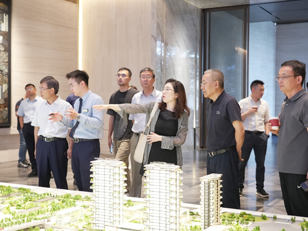 專家組參觀龍湖·御湖境項(xiàng)目沙盤
